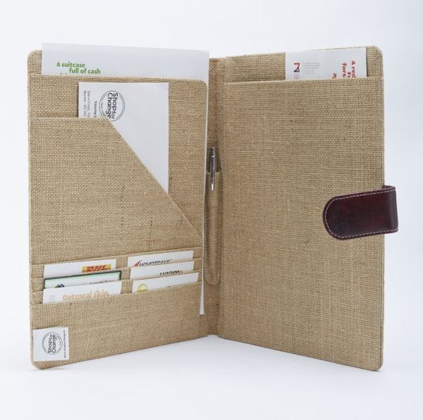 Sustainable Jute Document Organizer/ Business Folio Case