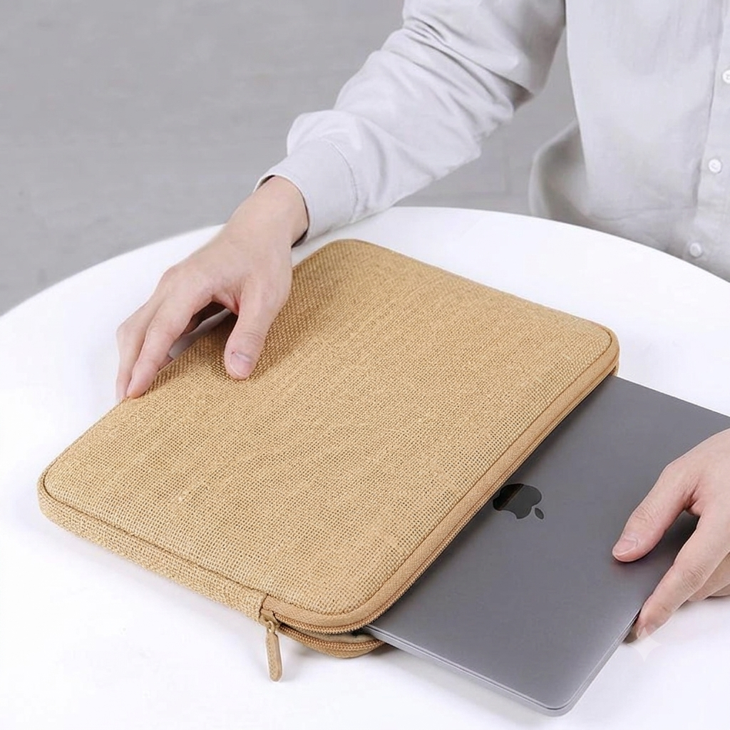 Premium Jute MacBook Carry Case