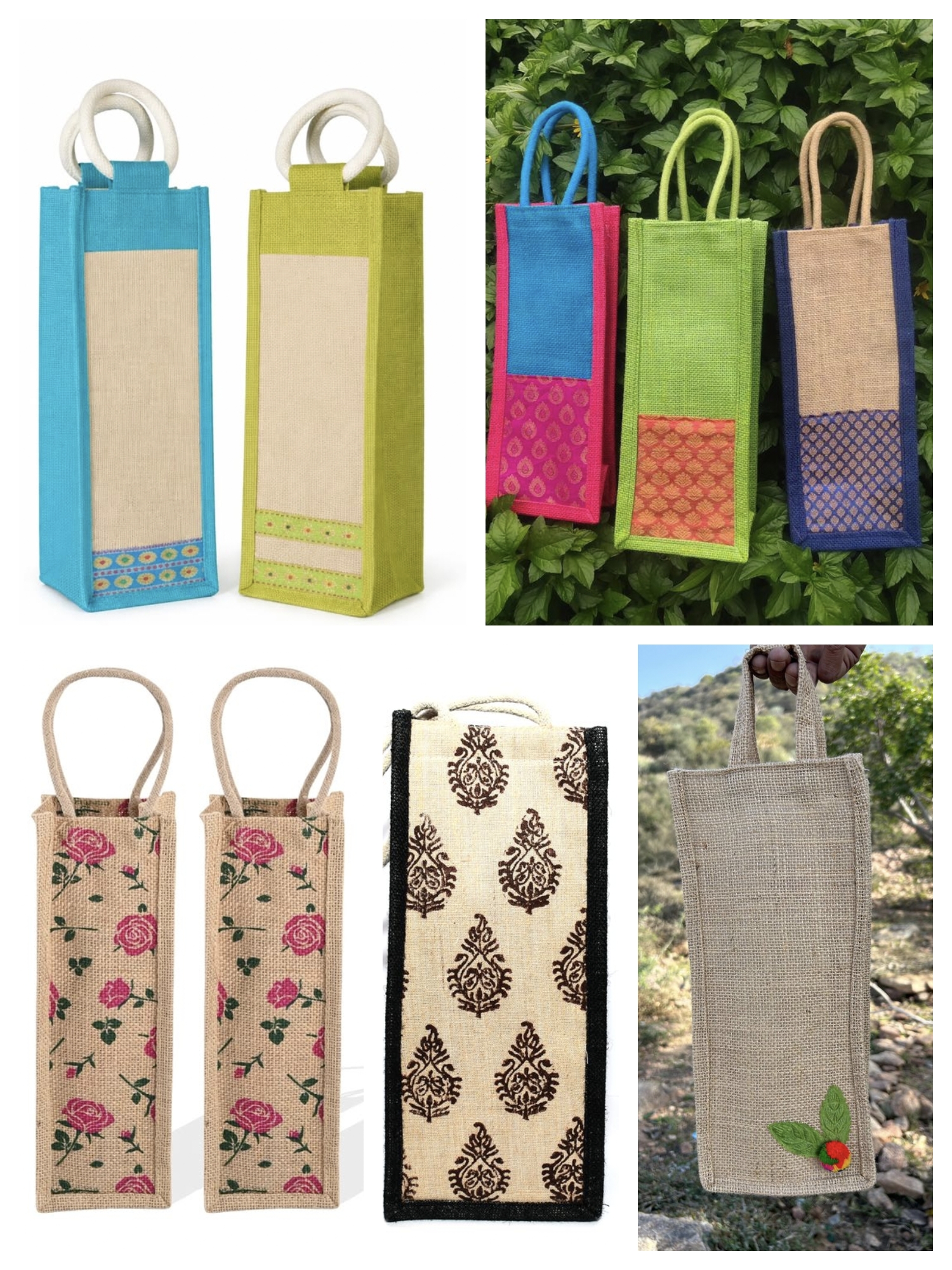Natural Jute Water Bottle Holder