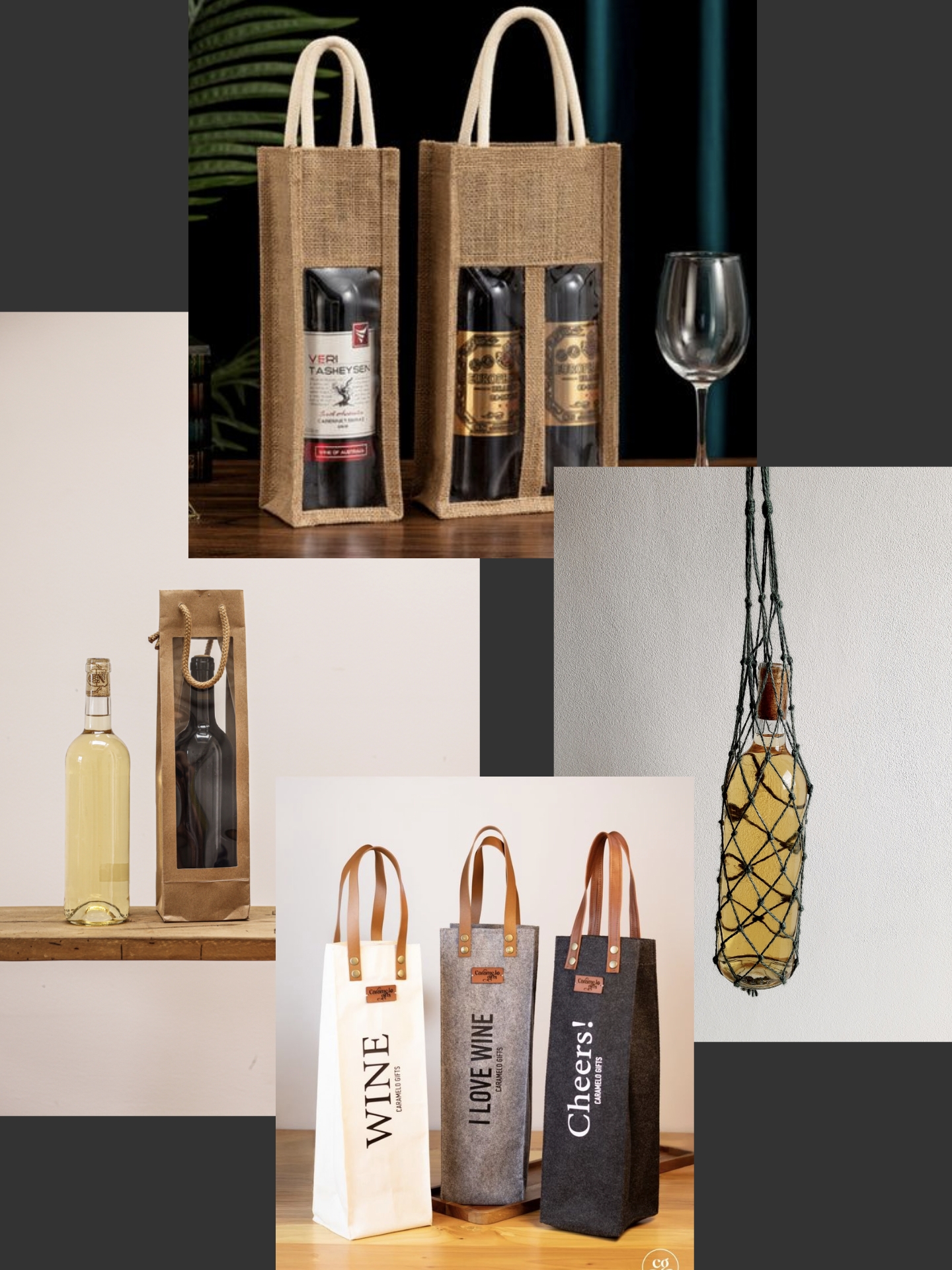 Premium Jute Wine Carrier Bag
